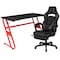 Flash Furniture Red Gaming Desk-Cup Holder/Reclining Chair Set BLN-X40RSG1030-BK-GG - alternate 3